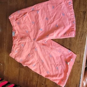EUC Boys Shorts Size 12 Orange w/ Gray Sharks